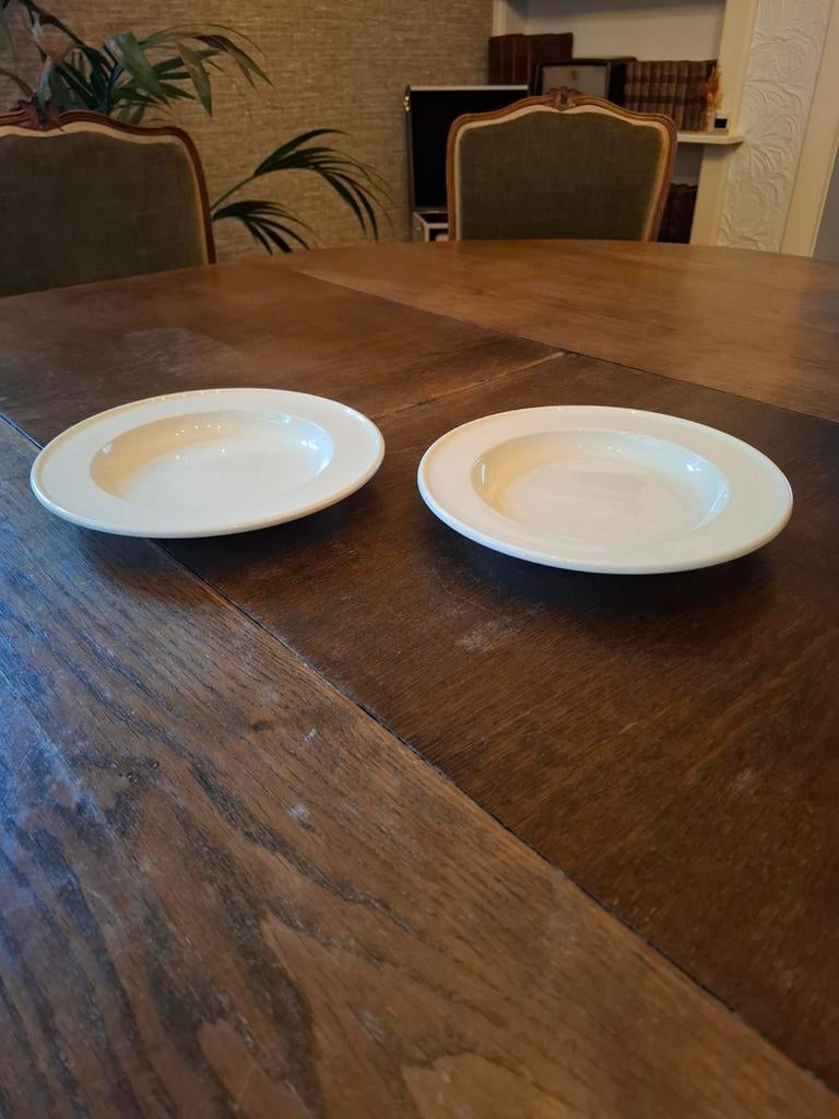 Crèmekleurige soepborden Royal Boch- set van 2, Antiek en Kunst, Ophalen of Verzenden