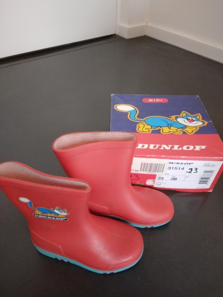 Dunlop rode regenlaarsjes (maat 23 - unisex), Enlèvement ou Envoi, Comme neuf, Dunlop, Bottes