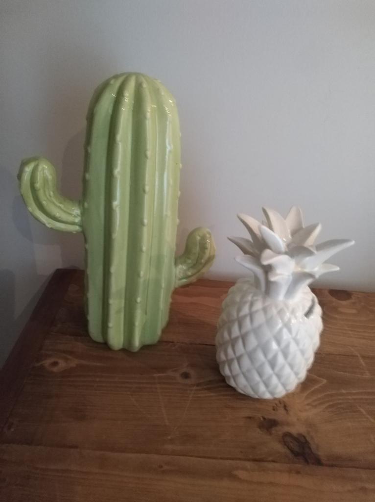 Cactus + ananas decoratie, Ophalen, Zo goed als nieuw