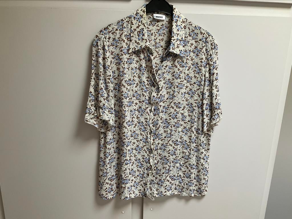 Gebloemde blouse maat L, Kleding | Dames, Ophalen of Verzenden, Zo goed als nieuw, Maat 42/44 (L)