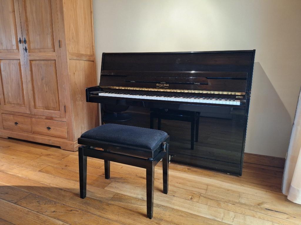 Buffetpiano + Pianokruk, Enlèvement, Comme neuf, Noir, Piano