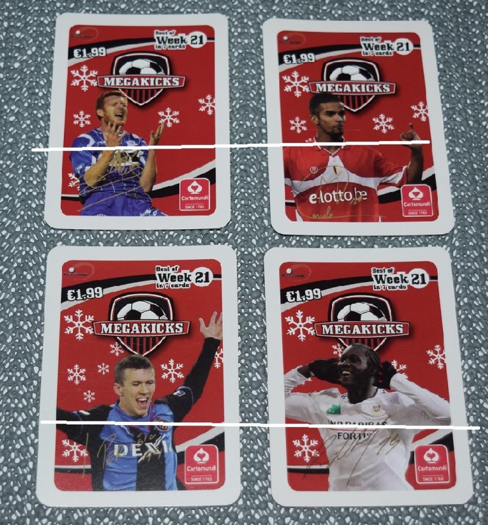 Megakicks / Kerst / 4 tradingcards, Verzamelen, Verzenden, Nieuw, Spelerskaart