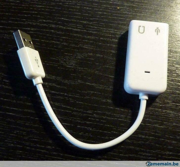 Carte son USB 2.0 3D virtuel 7.1 canaux Audio, Informatique & Logiciels, Enceintes Pc, Neuf, Enlèvement ou Envoi