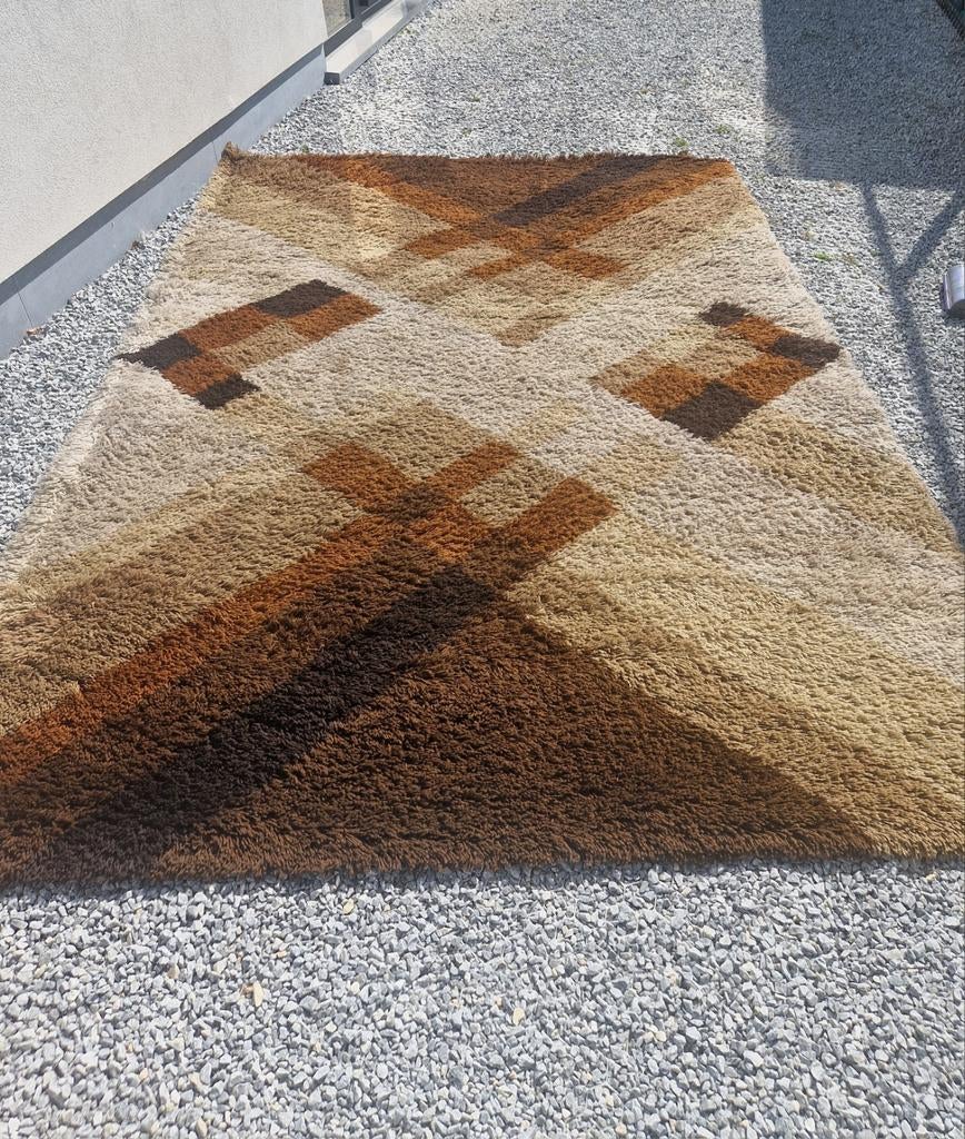 Desso tapijt 3 x 2 meter , zeer goede staat, Ophalen, Bruin, Retro vintage space age, 200 cm of meer