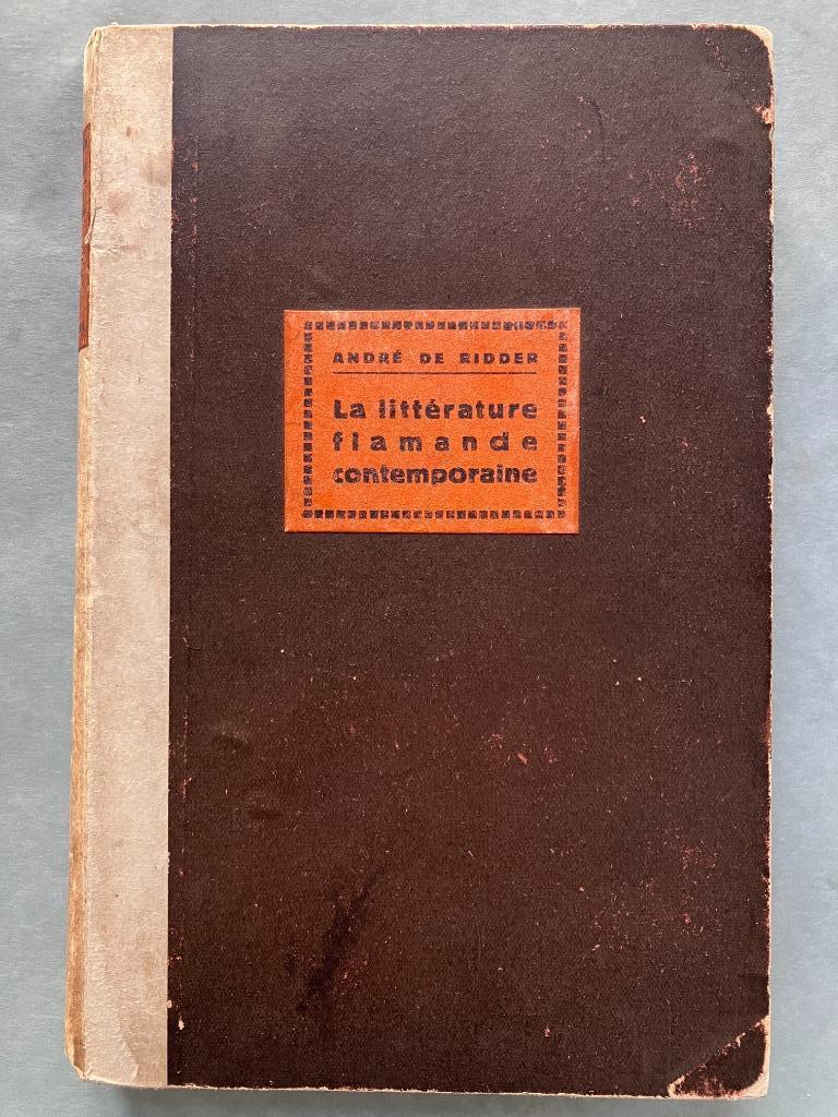 La littérature flamande contemporaine - André De Ridder, Ophalen of Verzenden