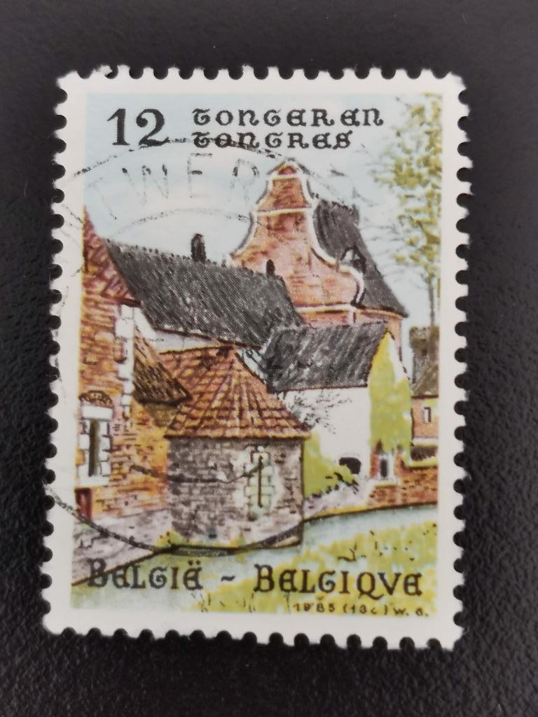 Belgie 1985 - Tongeren, Romeinse vestingstoren,Begijnhofkerk, Ophalen of Verzenden, Gestempeld
