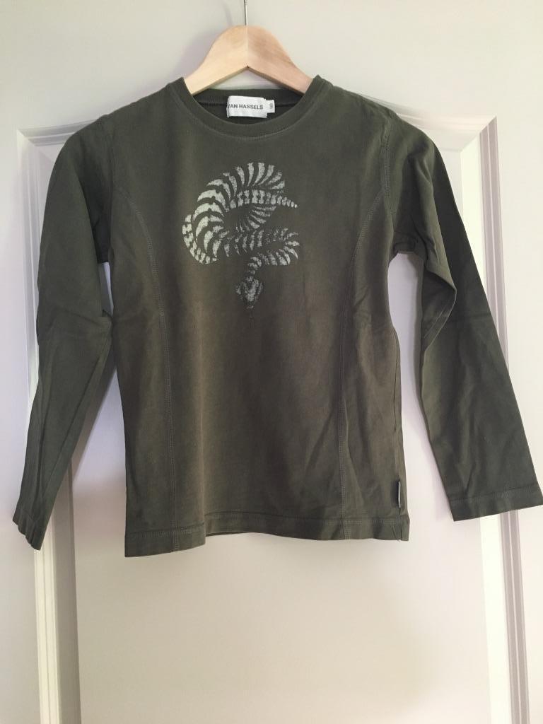 Groene longsleeve Van Hassels 10 jaar, Garçon, Van Hassels, Enlèvement ou Envoi, Chemise ou À manches longues