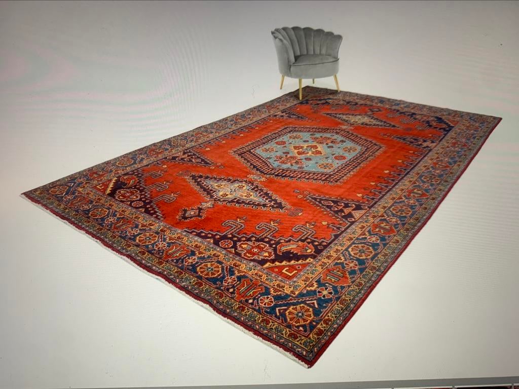 Perzisch tapijt 3,57x2,50, Ophalen, Gebruikt