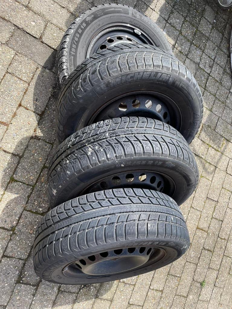 Autobanden 4 stuks, Auto-onderdelen, Banden en Velgen, Ophalen, Gebruikt, 15 inch, Banden en Velgen