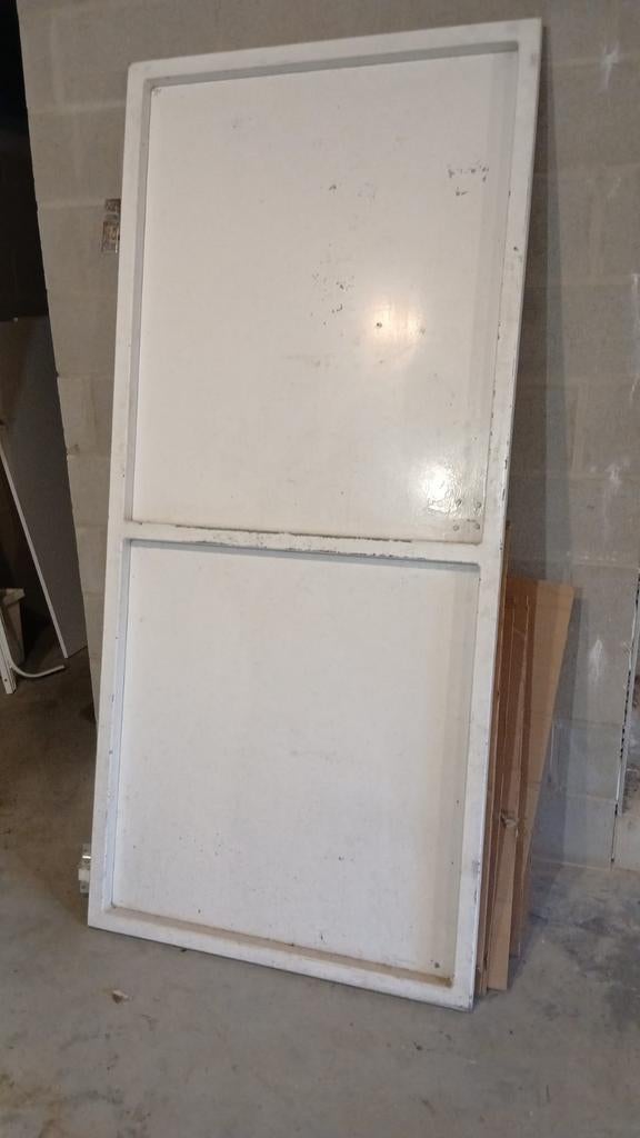 Metale deur voor schuur / stal / tuinhuis / werfkeet /..., Doe-het-zelf en Bouw, Ophalen, Gebruikt