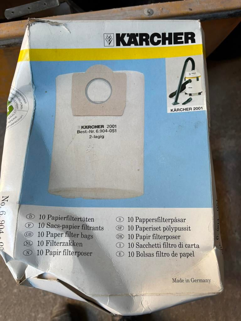 Karcher stofzuigerzak, Ophalen