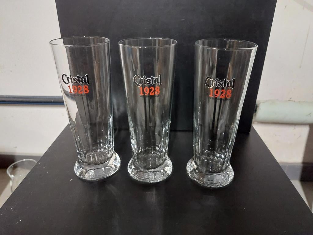 Verre à bière Cristal Alken 1928, Enlèvement ou Envoi, Comme neuf, Verre à bière