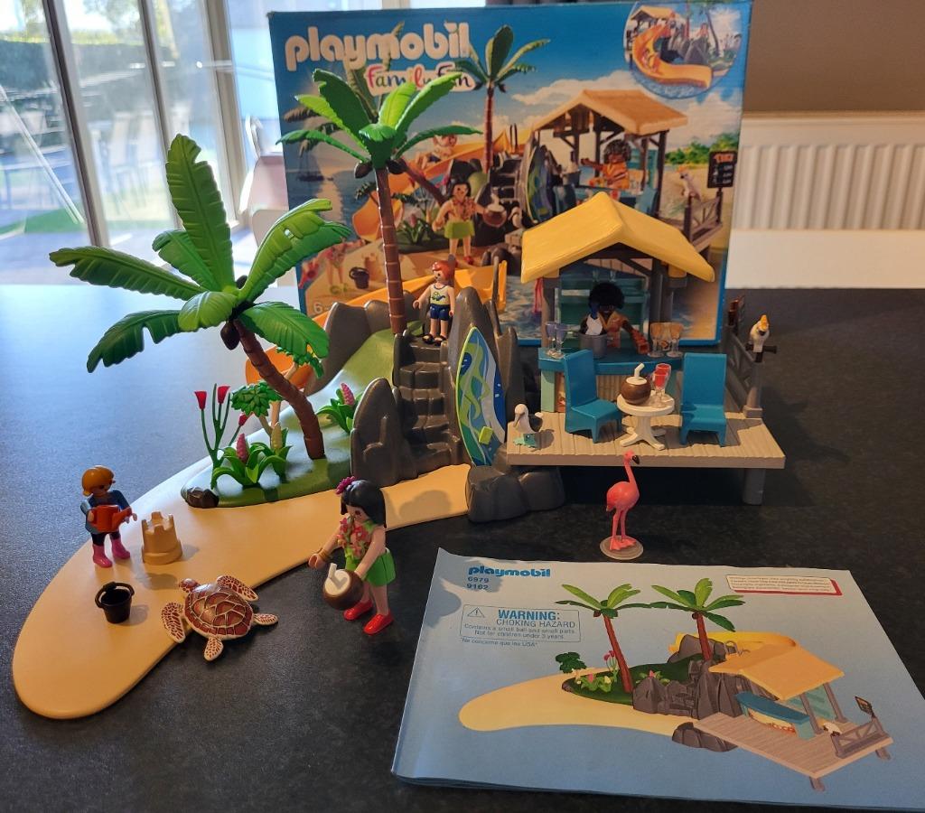 PLAYMOBIL Vakantie-eiland met strandbar - 6979, Ophalen, Gebruikt