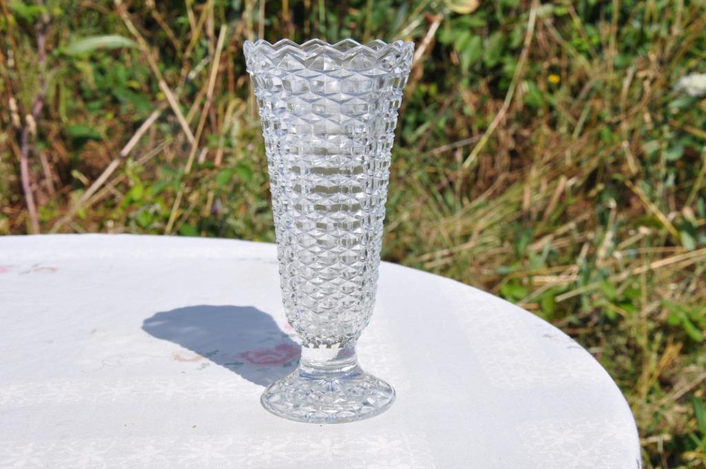 vase évasé pied rond taille diamant, Enlèvement ou Envoi