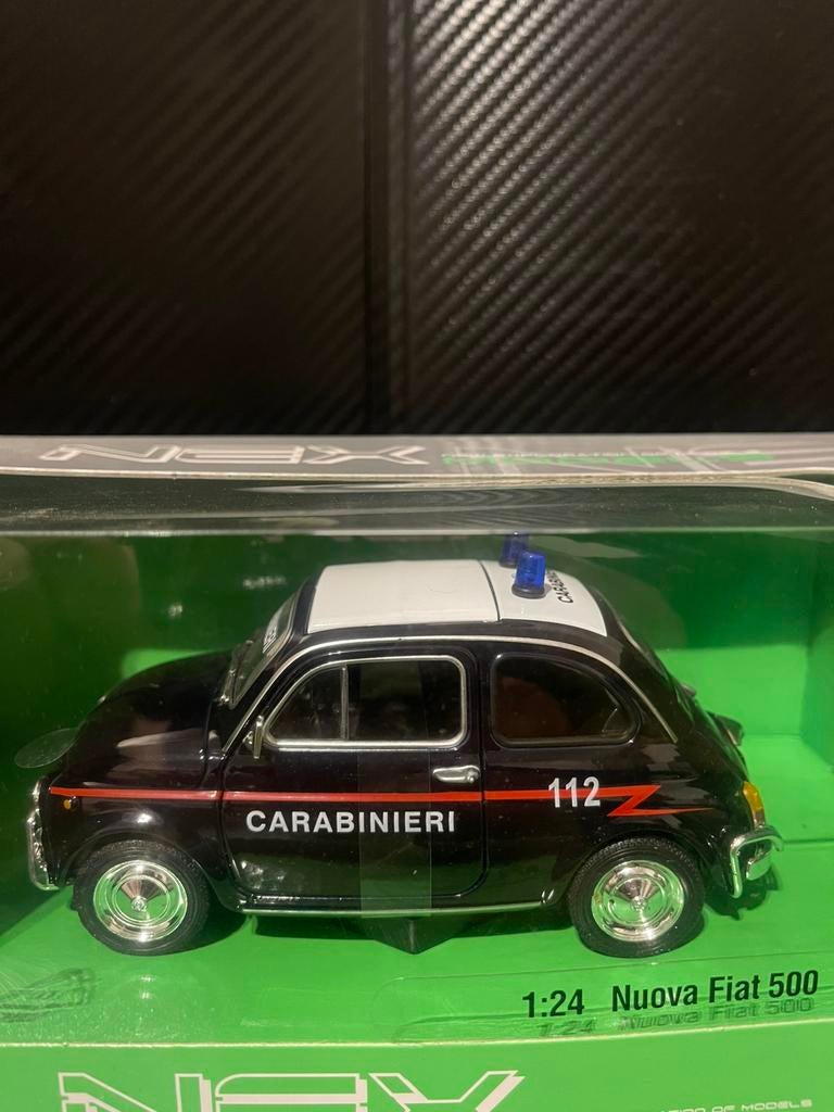 Miniature Fiat 500 Carabinieri 1/24, Enlèvement ou Envoi, Comme neuf
