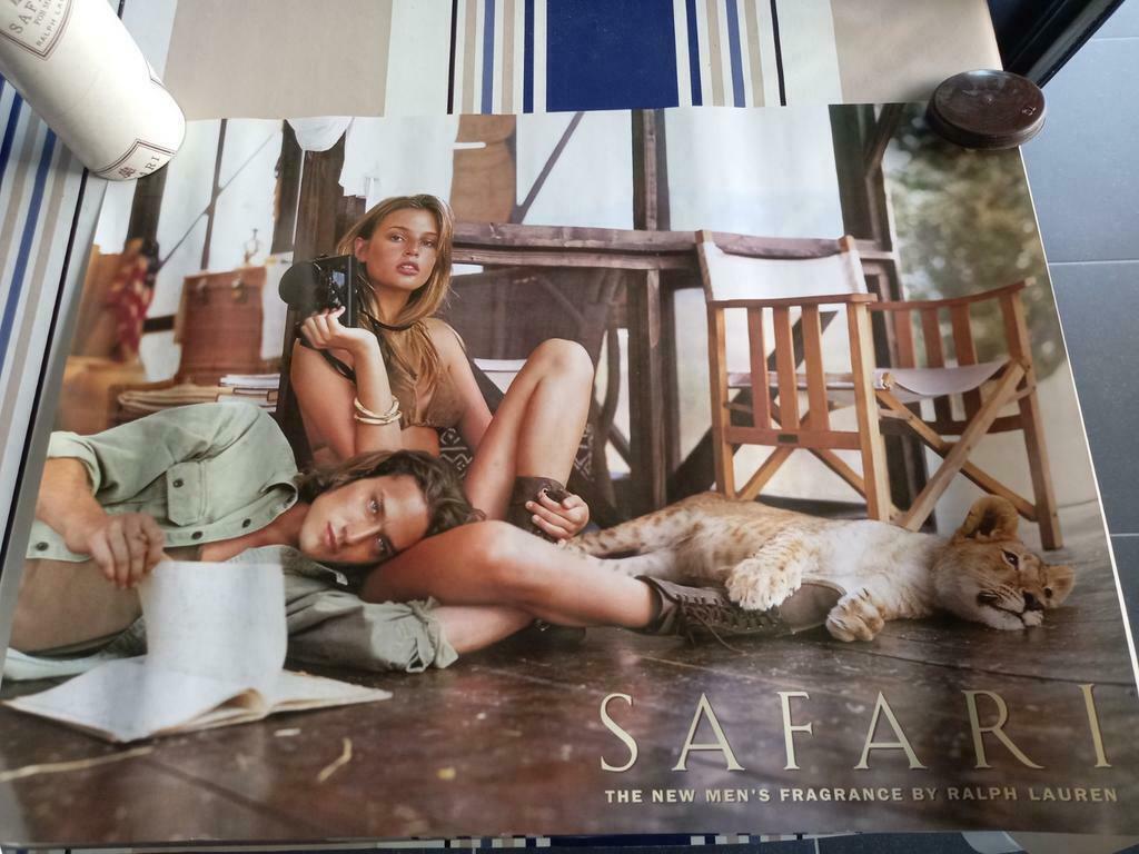 Affiche / poster publicitaire Safari Ralph Lauren années 90, Enlèvement, Comme neuf