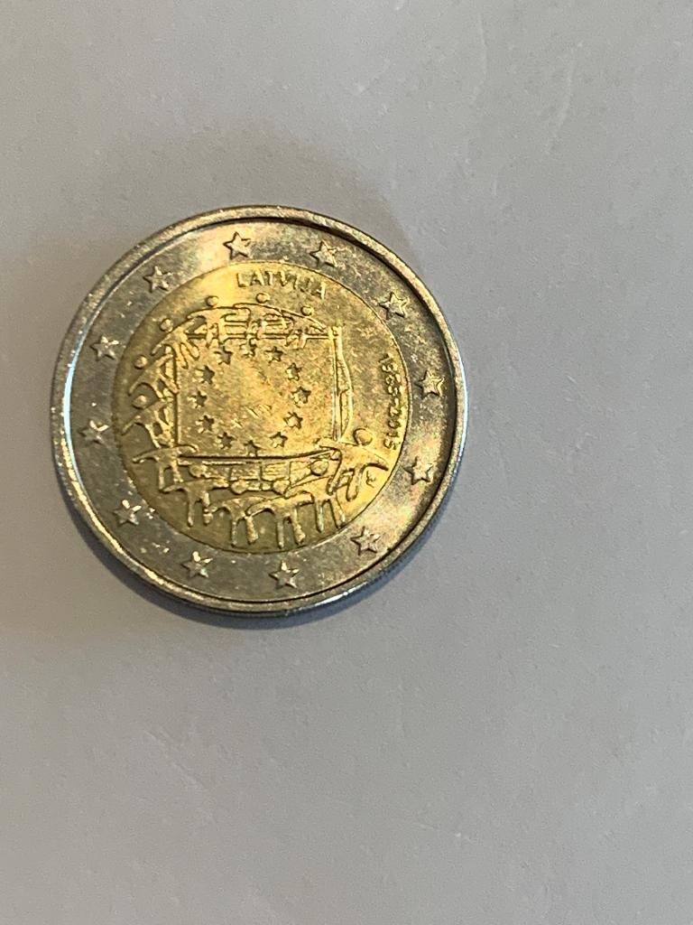 2 euro Letland - Latvia 2015 Europees vlag, Enlèvement ou Envoi, Autres pays, 2 euros, Monnaie en vrac