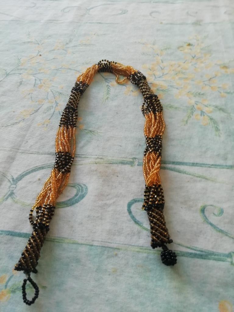 juwelen, Handtassen en Accessoires, Kettingen, Ophalen of Verzenden, Zo goed als nieuw, Zwart, Overige materialen