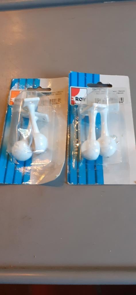4 support demi boule blanc pour barre de rideau 19mm, Maison & Meubles, Enlèvement ou Envoi, Comme neuf