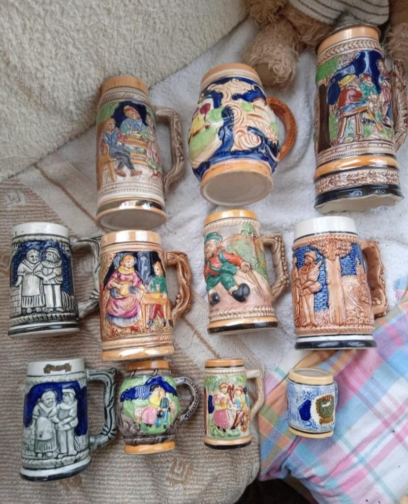 lot van 11 bierkroezen bierpotten ..., Ophalen of Verzenden, Zo goed als nieuw