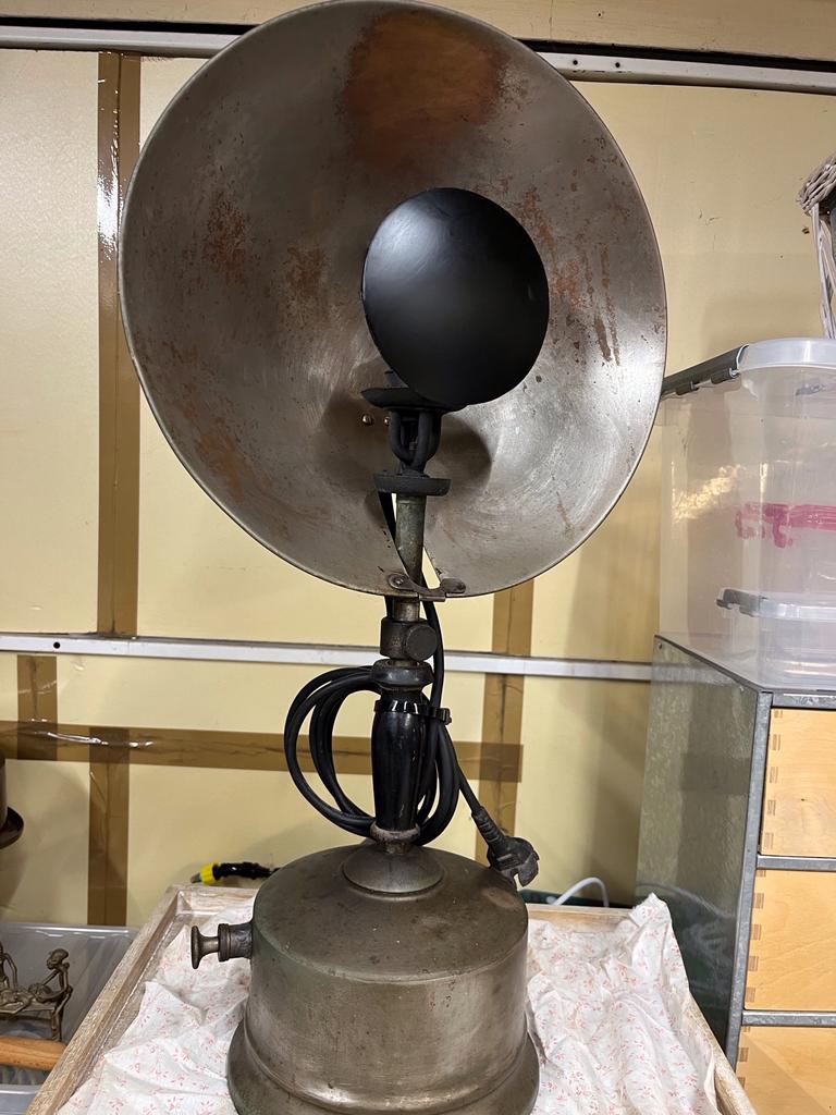 Antieke omgebouwde gas lamp met led verl, Ophalen
