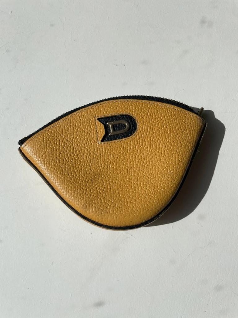 Portemonnee van delvaux, Ophalen of Verzenden, Gebruikt, Geel, Leder