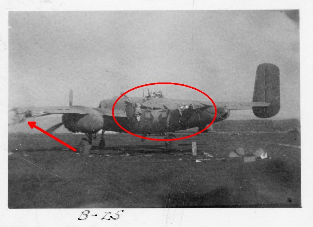 photo orig. - avion d'atterrissage d'urgence B-25 Mitchell, Envoi, Armée de l'air, Photo ou Poster