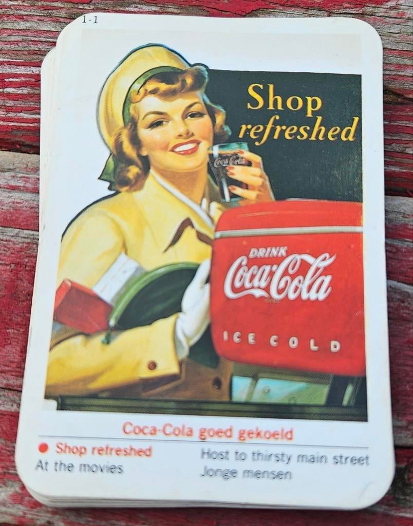 Coca Cola kwartetspel vintage, Verzamelen, Ophalen of Verzenden, Zo goed als nieuw, Kwartet(ten)
