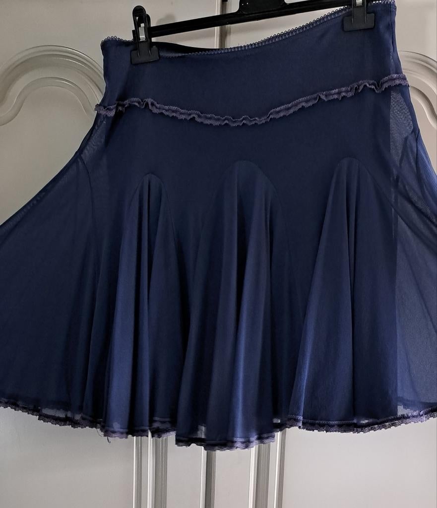 Jupe patineuse volie T.S/M  " la petite française ", Verzenden, Zo goed als nieuw, Blauw