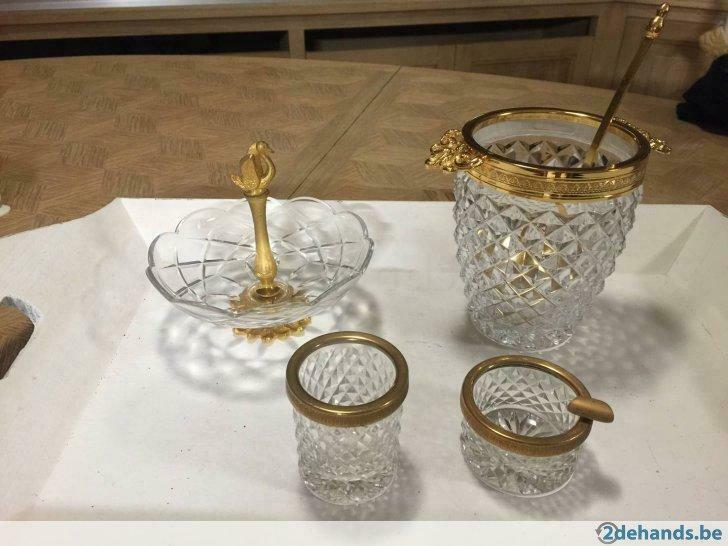Tafelset kristal 4-delig, Antiek en Kunst, Curiosa en Brocante
