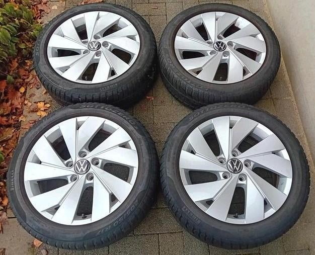 Winterbanden velgen alu VW Golf 5 6 7 8 5x112 17inch 5mm ❄️, Auto-onderdelen, Banden en Velgen, Ophalen, Gebruikt, Banden en Velgen