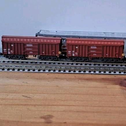 Fleischmann piccolo N schaal 2 x goederenwagonnen DB, Hobby en Vrije tijd, Gelijkstroom, Verzenden, Fleischmann, Wagon
