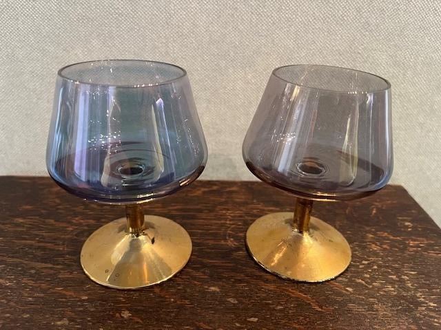 2 vintage cognac glazen, Antiek en Kunst, Ophalen of Verzenden