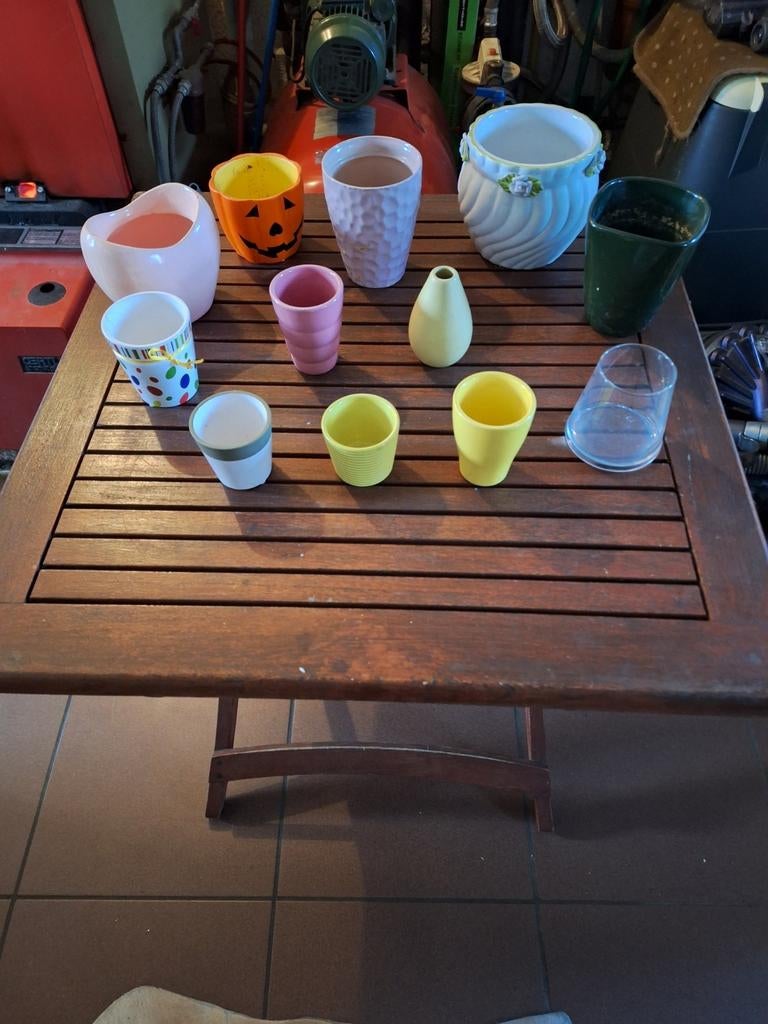 Pots de fleurs 5 euros tout., Ophalen, Zo goed als nieuw
