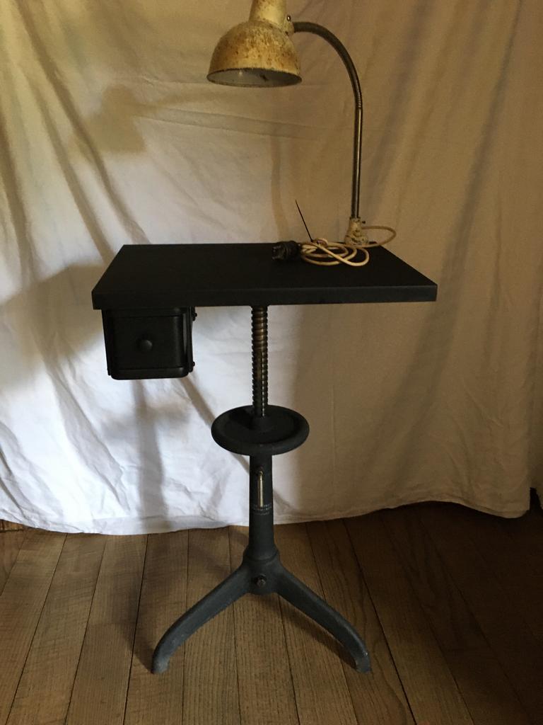 vintage industrial medisch gietijzeren tafel, Ophalen of Verzenden