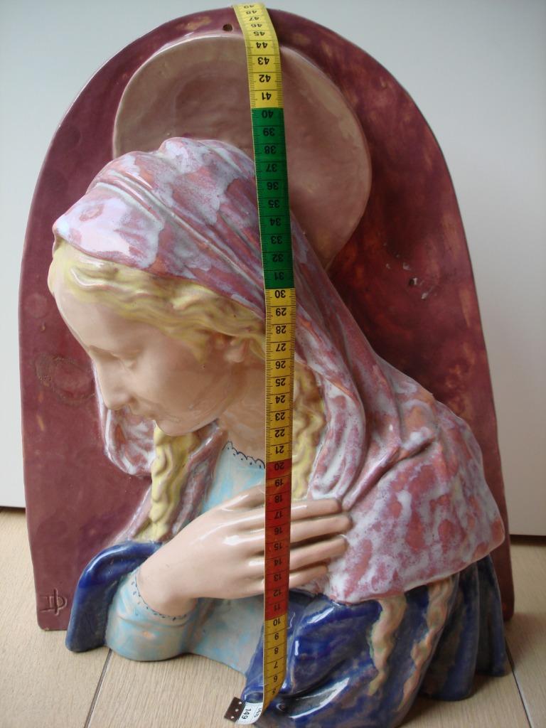 DOMIEN INGELS Gent terracotta Madonna OLV naar Della Robbia, Antiek en Kunst, Ophalen