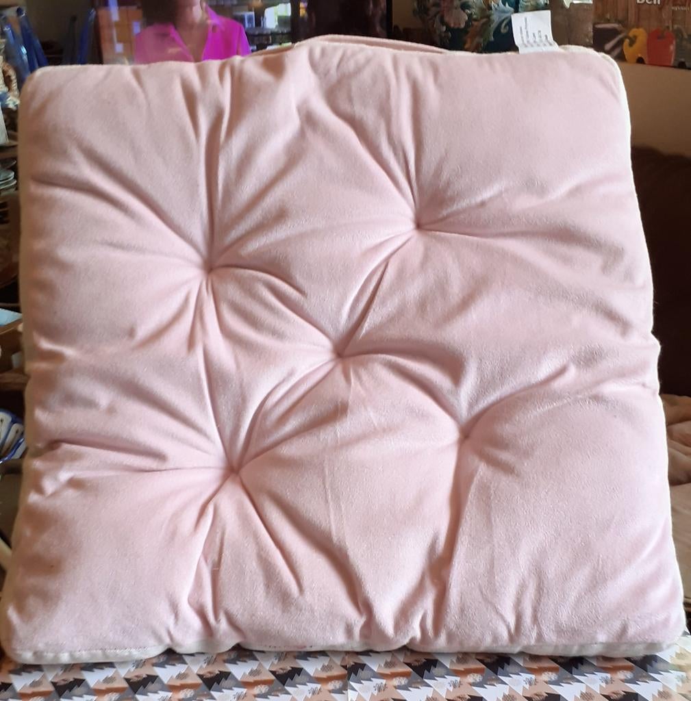 coussin de sol velours rose neuf, Maison & Meubles, Accessoires pour la Maison | Coussins, Neuf, Rose, Carré, Enlèvement ou Envoi
