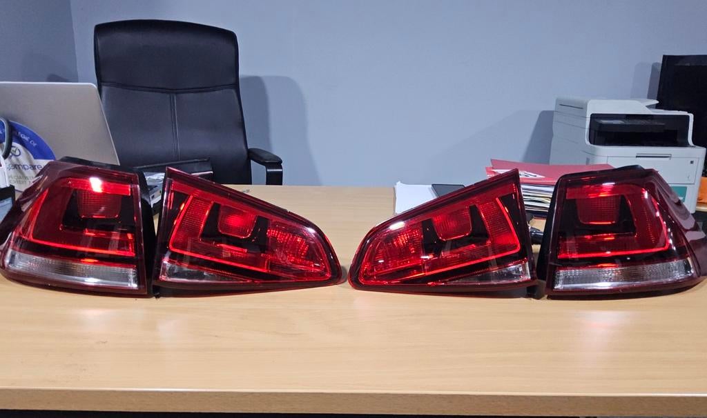 Set van 4 VW Golf VII achterlichten, Ophalen of Verzenden, Gebruikt, Volkswagen