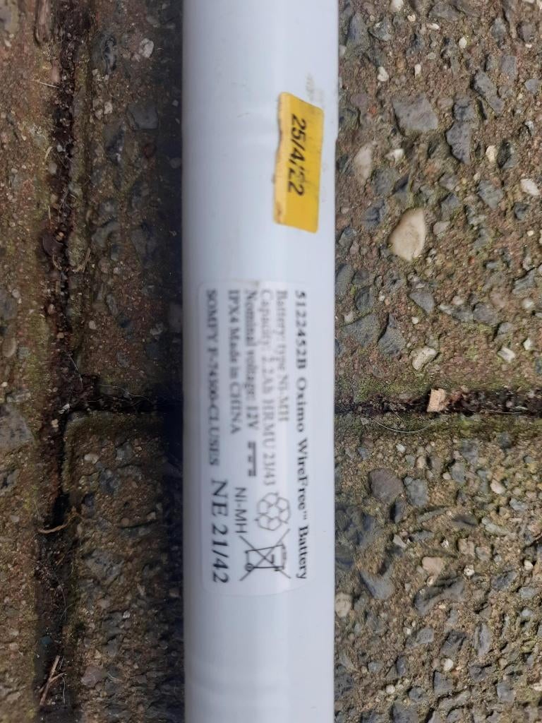 Batterij voor zonnepaneel screen SOMFY.OXIMO WIRE-FREE, Doe-het-zelf en Bouw, Rolluiken, Ophalen, Nieuw