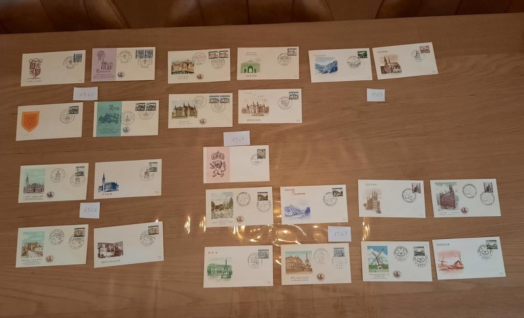 Verzameling 1ste Dag Enveloppen België 65-69, Ophalen of Verzenden, Envelop