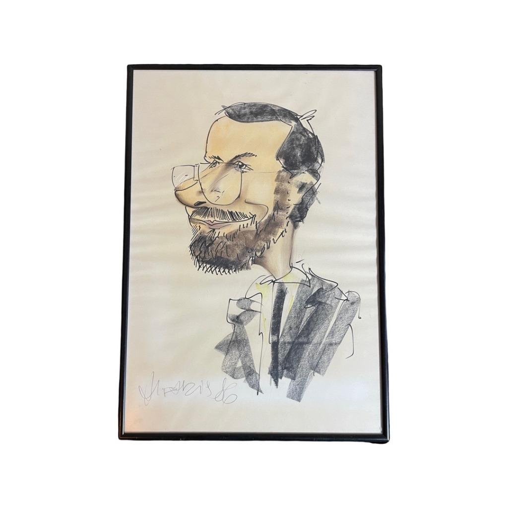 Caricature Signée Harris, Enlèvement ou Envoi