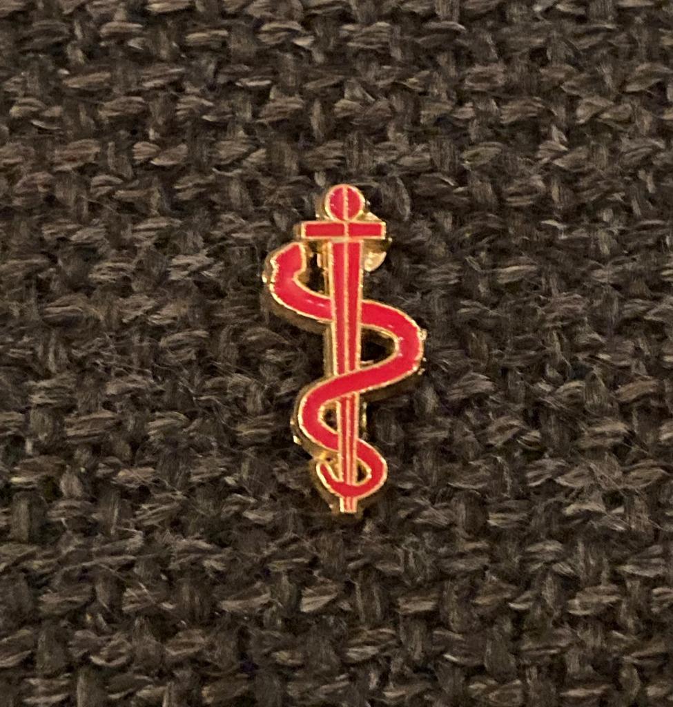 PIN - ESCULAAP - APOTHEEK - PHARMACIE, Envoi, Utilisé, Autres sujets/thèmes, Insigne ou Pin's