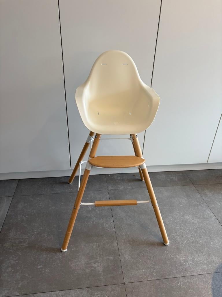 Childhome Evolu 2 naturel/wit + babyzit, Ophalen, Gebruikt, Gordel(s)