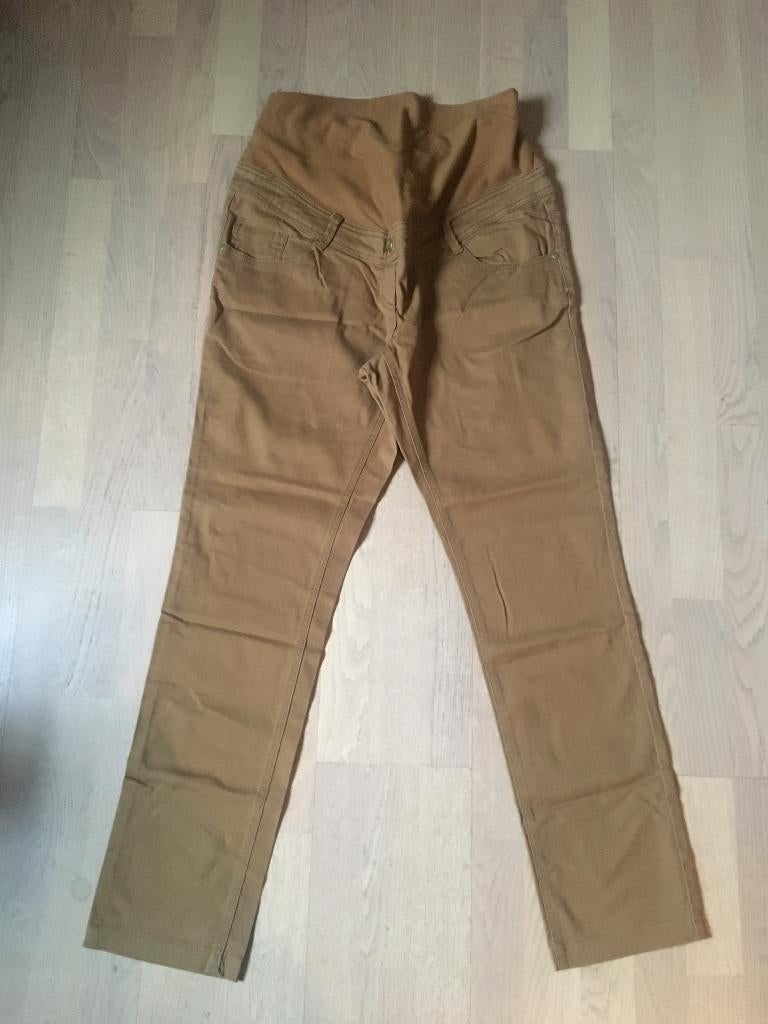 Okerbruine zwangerschapsbroek Jolironde maat XL, Kleding | Dames, Bruin, Maat 46/48 (XL) of groter, Ophalen of Verzenden, Zo goed als nieuw
