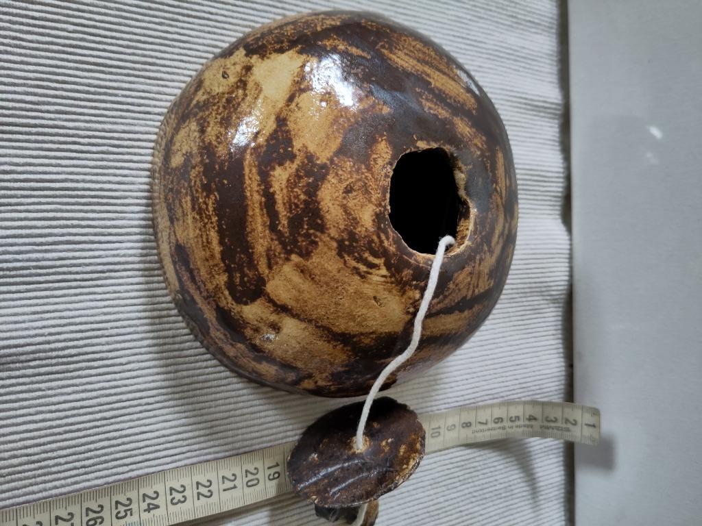 Olielamp handgemaakte keramiek, Antiek en Kunst, Ophalen of Verzenden