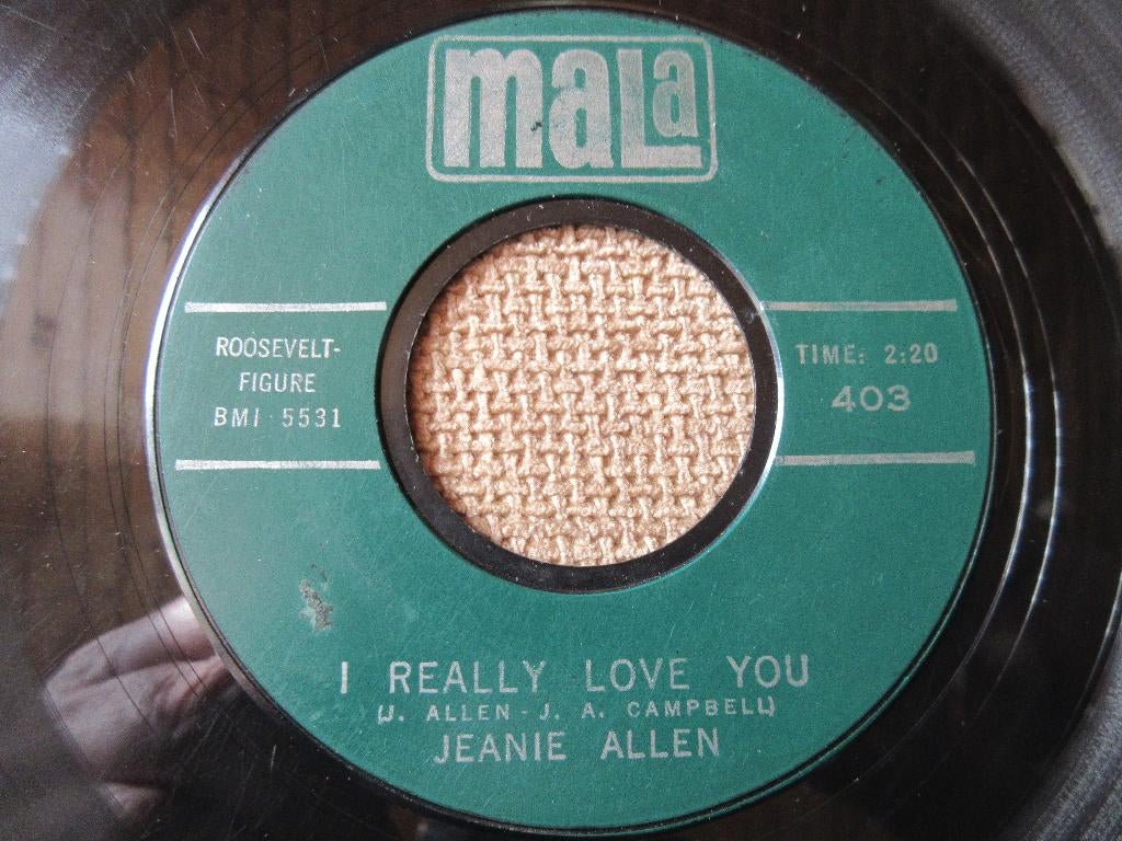 Jeanie Allen - I really love you / Nobody to love me, Gebruikt, 7 inch, Single, Ophalen of Verzenden