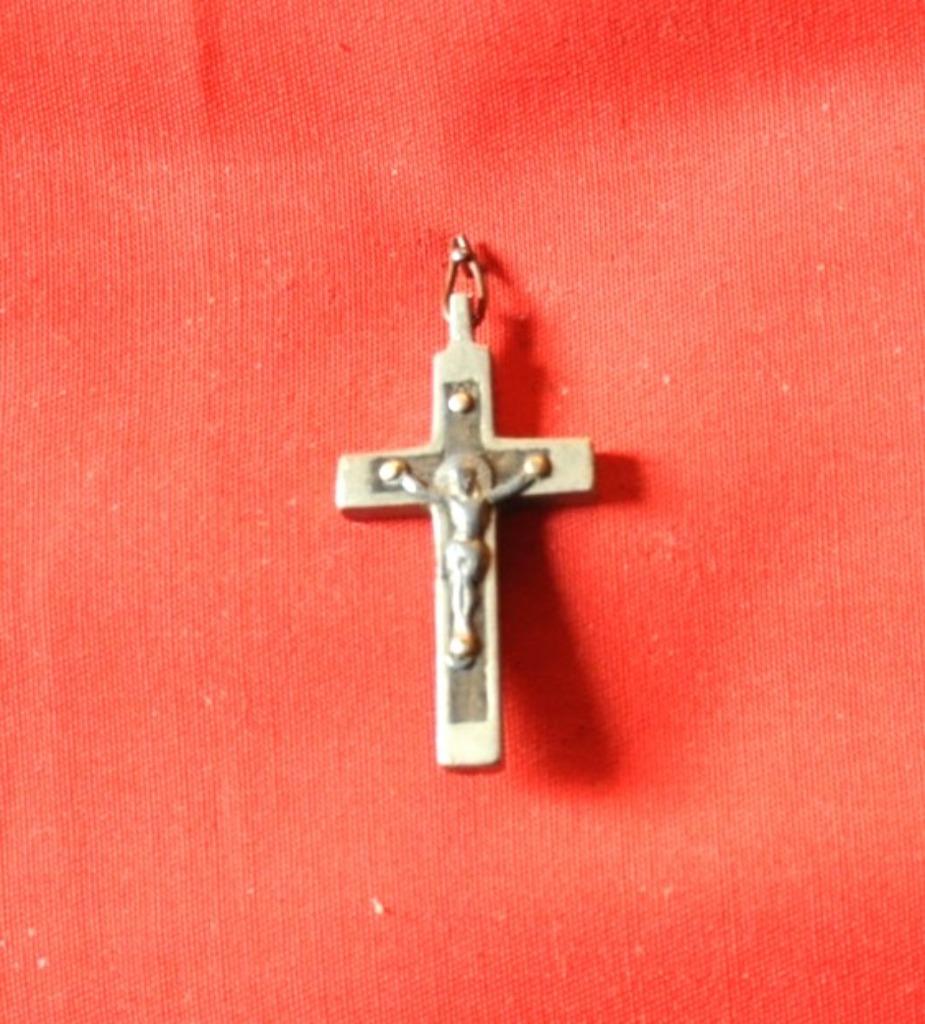 pendentif croix de chapelet (x 2043), Enlèvement ou Envoi, Utilisé, Bijoux, Christianisme | Catholique