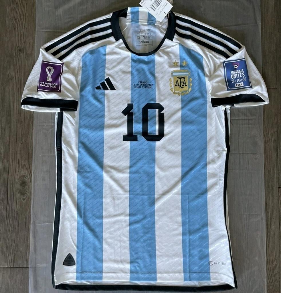 Argentinië Messi Voetbalshirt Origineel WorldCup Finale 2022, Verzamelen, Verzenden