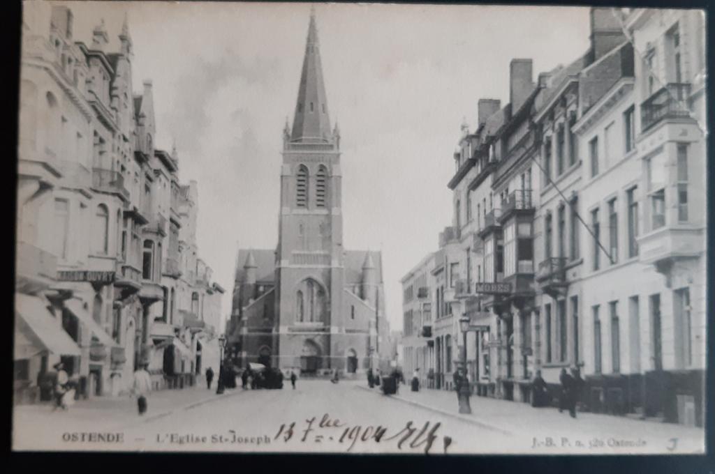 Postkaart OOSTENDE EGLISE st Joseph kerk, Verzamelen, Ophalen of Verzenden