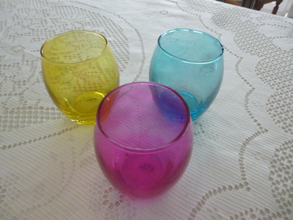 gekleurde glazen, Ophalen, Zo goed als nieuw, Frisdrankglas
